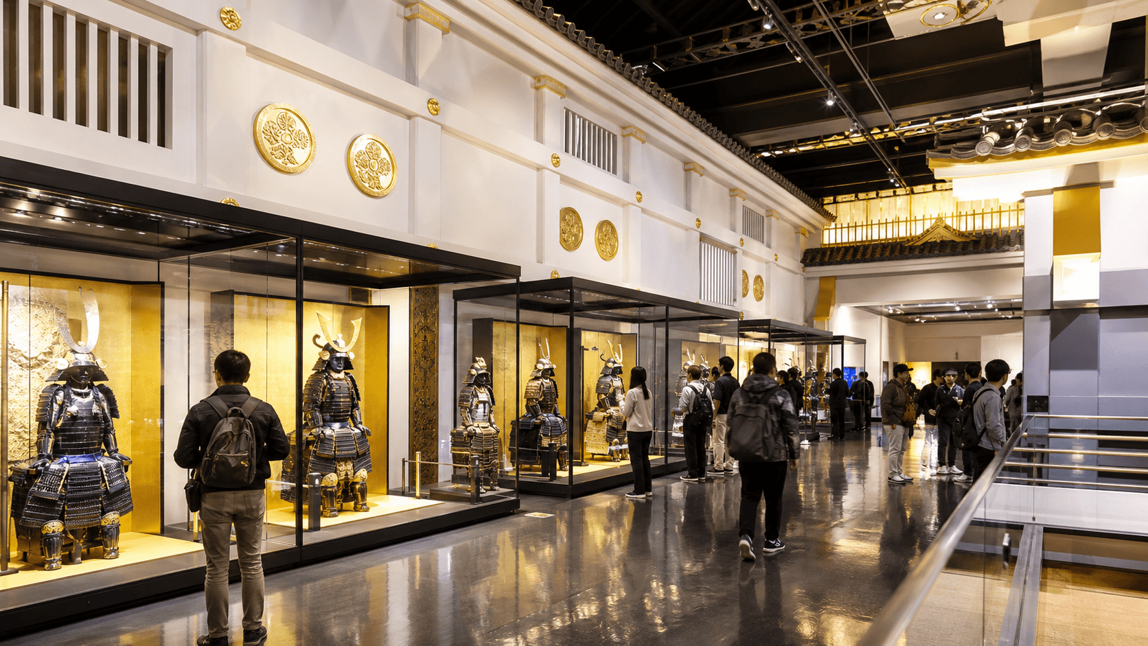 大阪城天守阁：现代化城堡博物馆展厅的当前写实编辑视觉